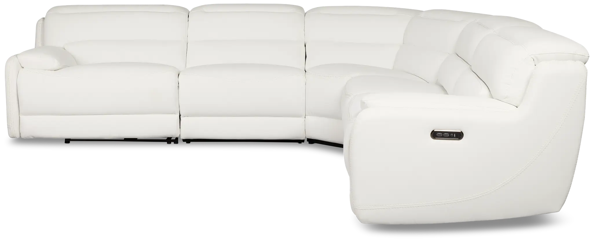 Jett White Micro Small Two-arm Power Reclining Sectional Jett White Micro Small Two-arm Power Reclining Sectional