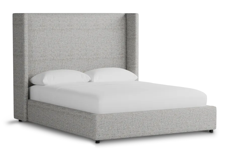 Captiva Natural Beauty Gray 60" Upholstered Shelter Bed