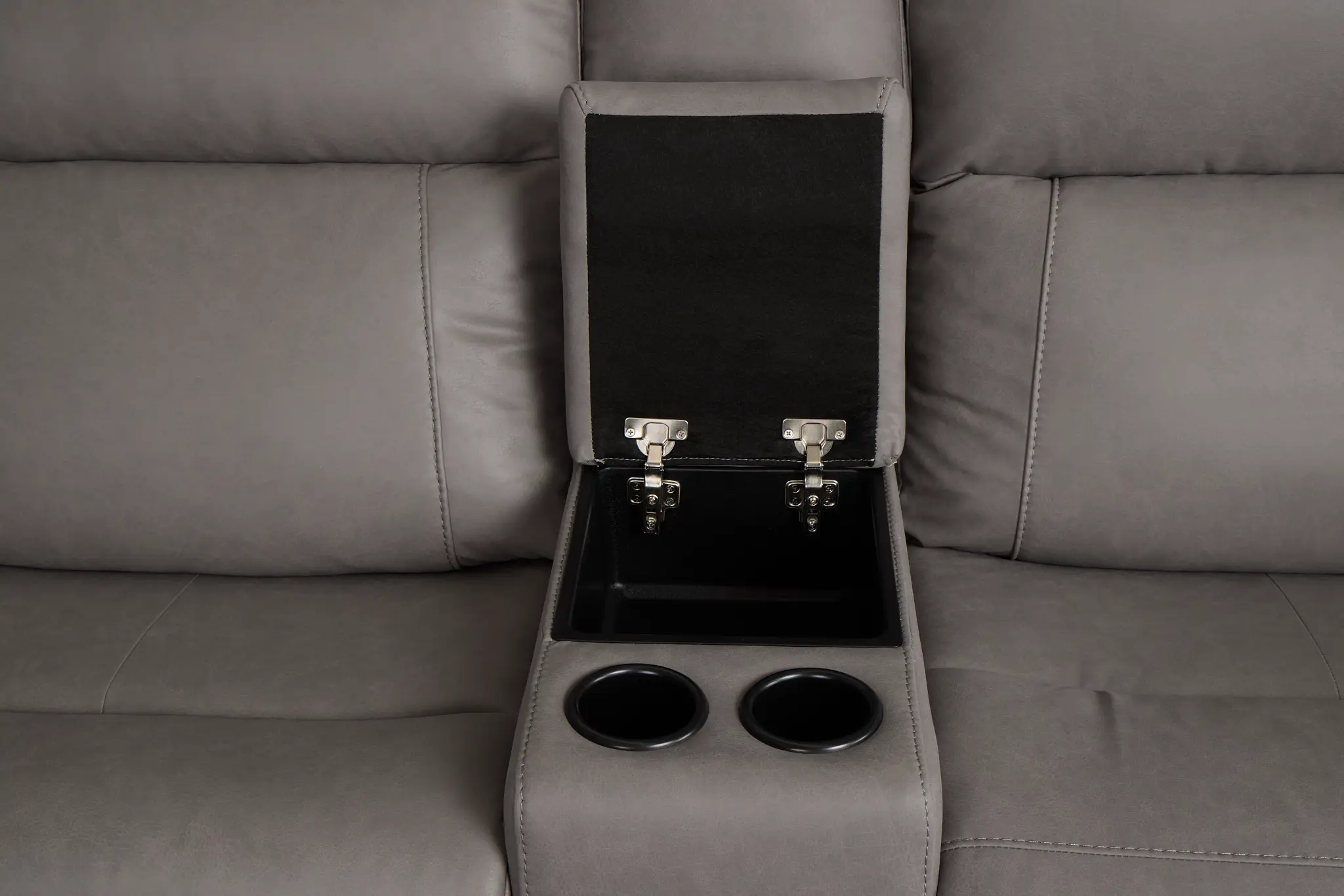 Colton Light Gray Micro Large Dual Power Reclining Two-arm Sectional Colton Light Gray Micro Large Dual Power Reclining Two-arm Sectional