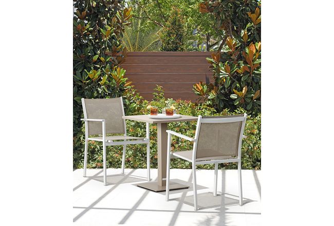 Aventura Champagne 23" Square Table & 2 Chairs