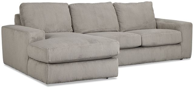 Charlie Gray Fabric Left Chaise Sectional