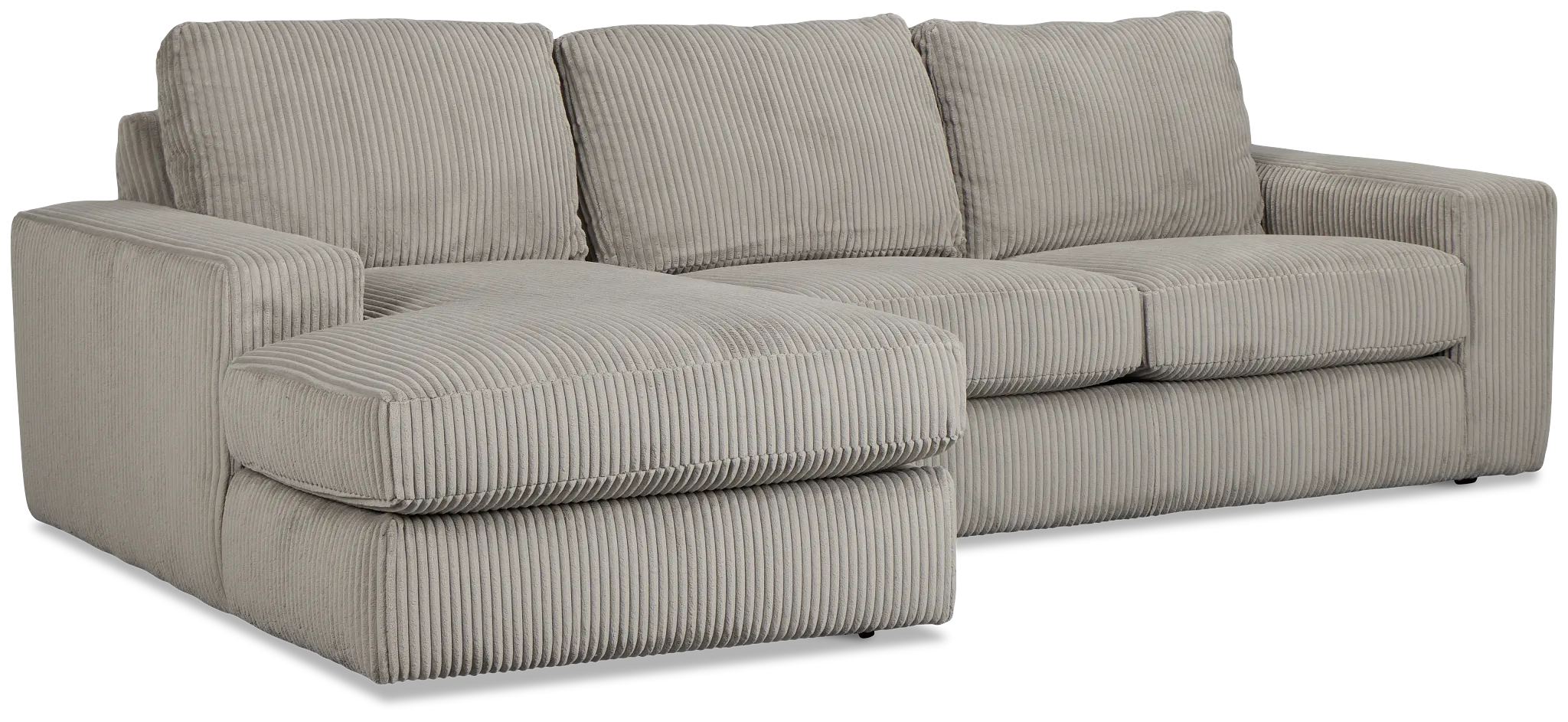 Charlie Gray Fabric Left Chaise Sectional