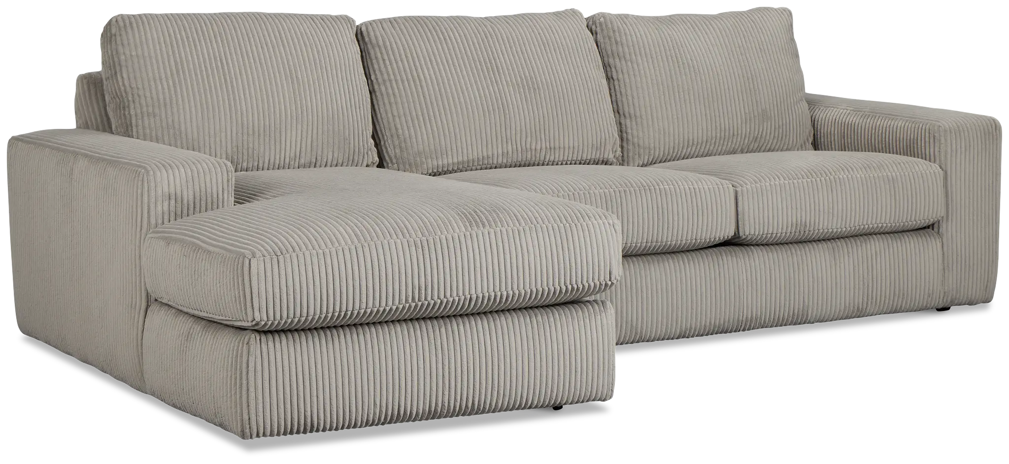 Charlie Gray Fabric Left Chaise Sectional Charlie Gray Fabric Left Chaise Sectional