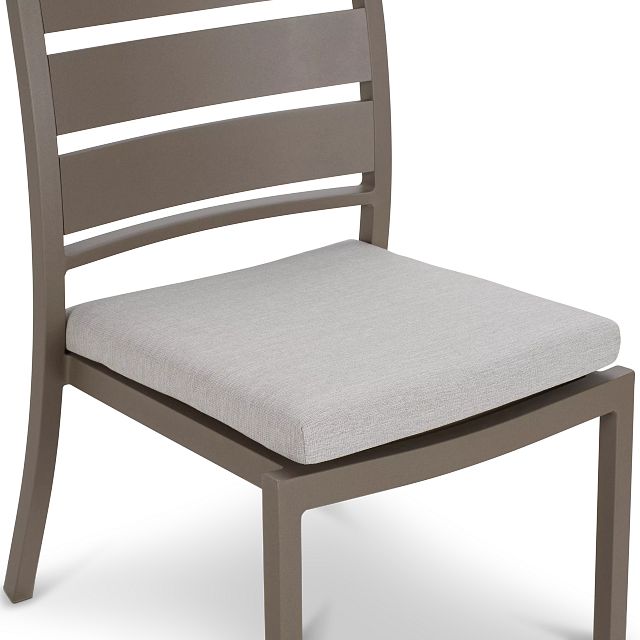 Raleigh Gray 35" Square Table & 4 Cushioned Chairs
