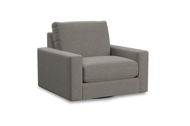 Edgewater Maguire Pewter Swivel Chair