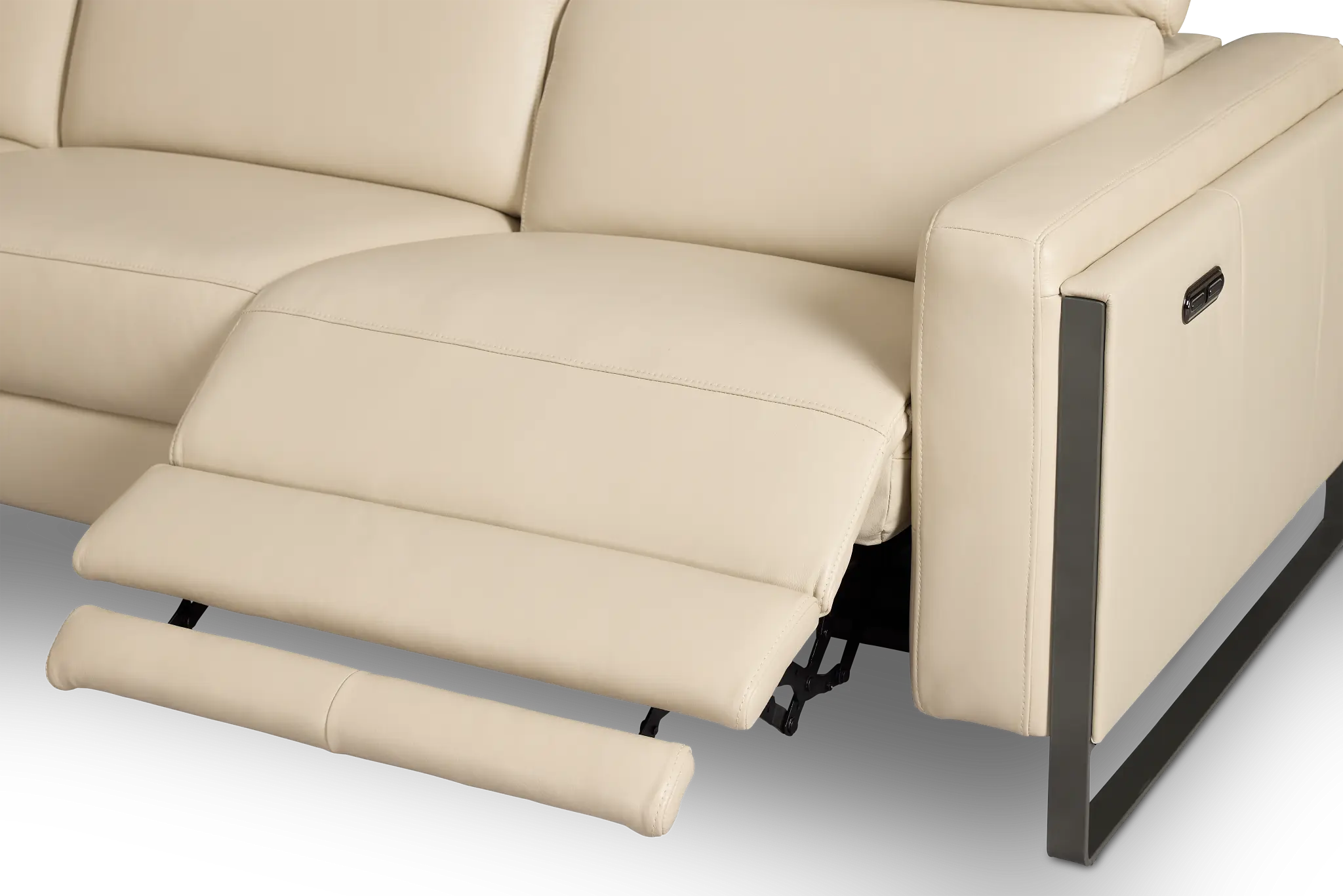 Atlas Taupe Lthr/vinyl Medium Dual Power Left Chaise Sectional Atlas Taupe Lthr/vinyl Medium Dual Power Left Chaise Sectional