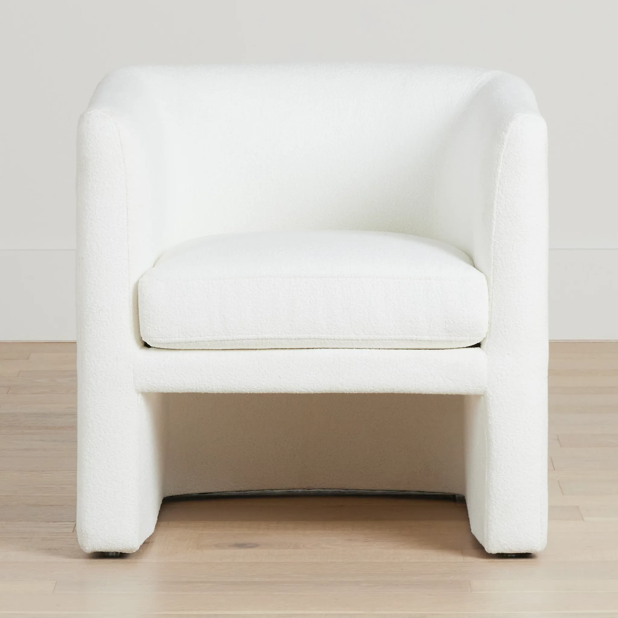 Kalid White Accent Chair