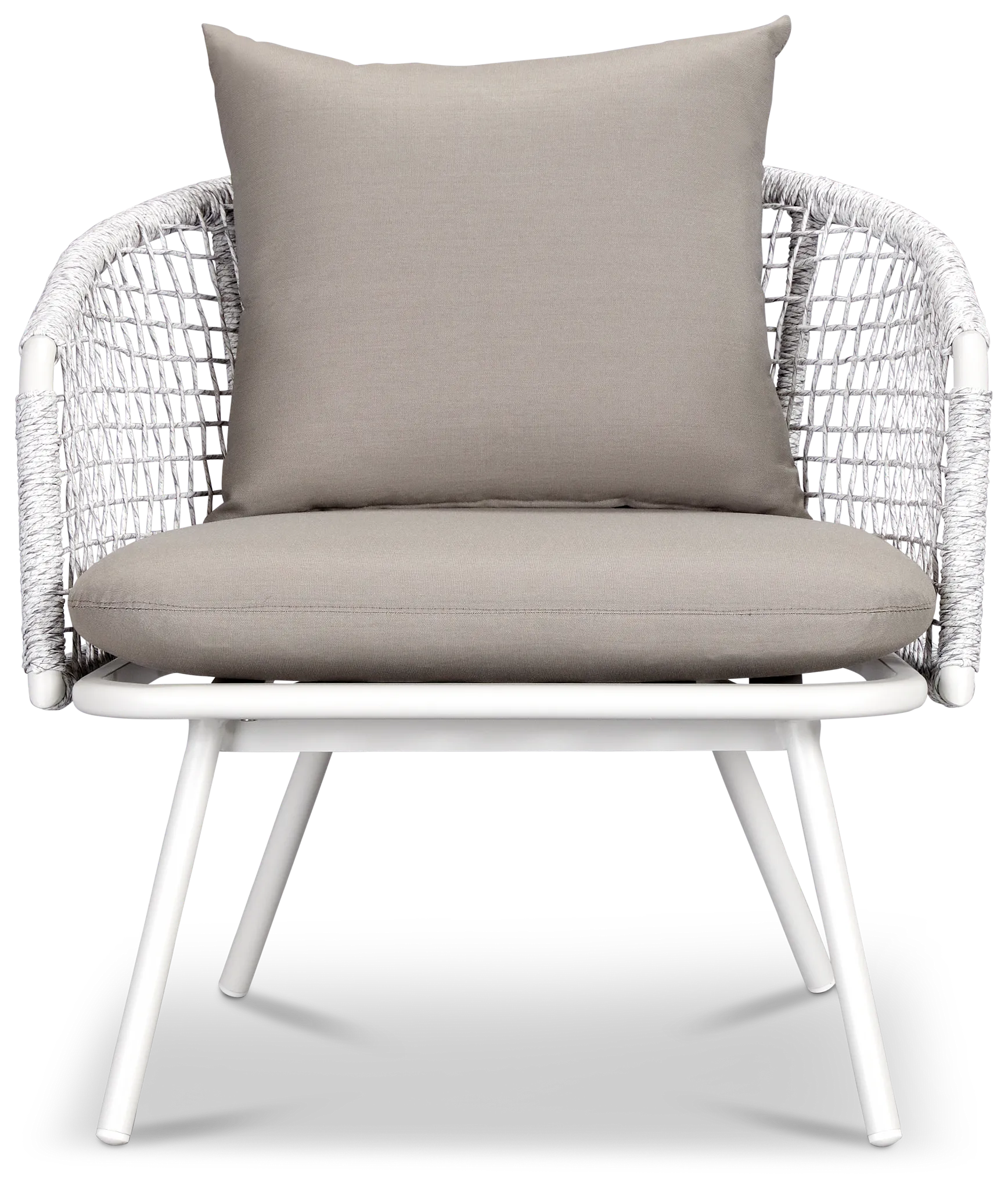 Malaga White Gray Arm Chair