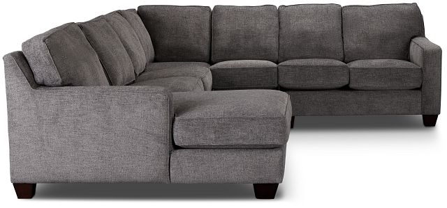 Andie Dark Gray Fabric Large Left Chaise Sectional (3)