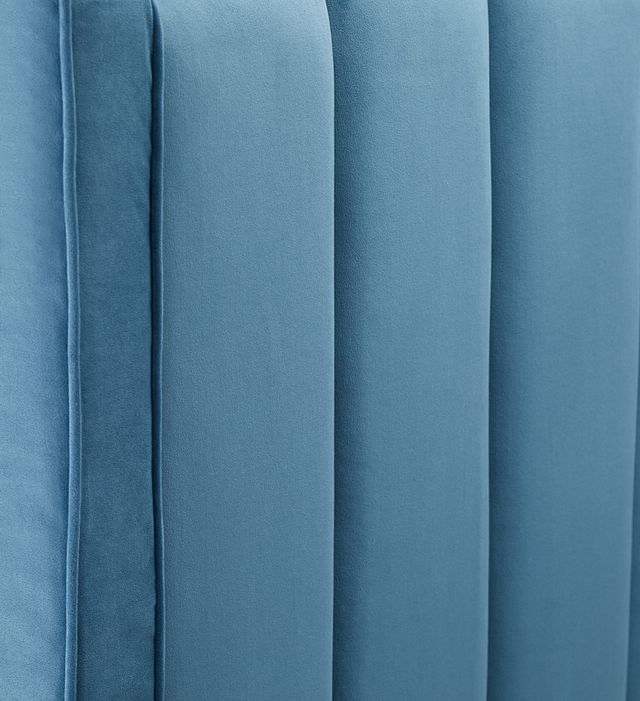 Audrey Blue Velvet Platform Bed (1)