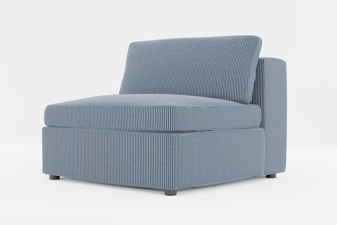 Destin Lucy Navy Fabric Armless Chair Destin Lucy Navy Fabric Armless Chair