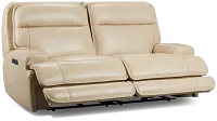 Casey Light Beige Lthr/vinyl Power Reclining Sofa