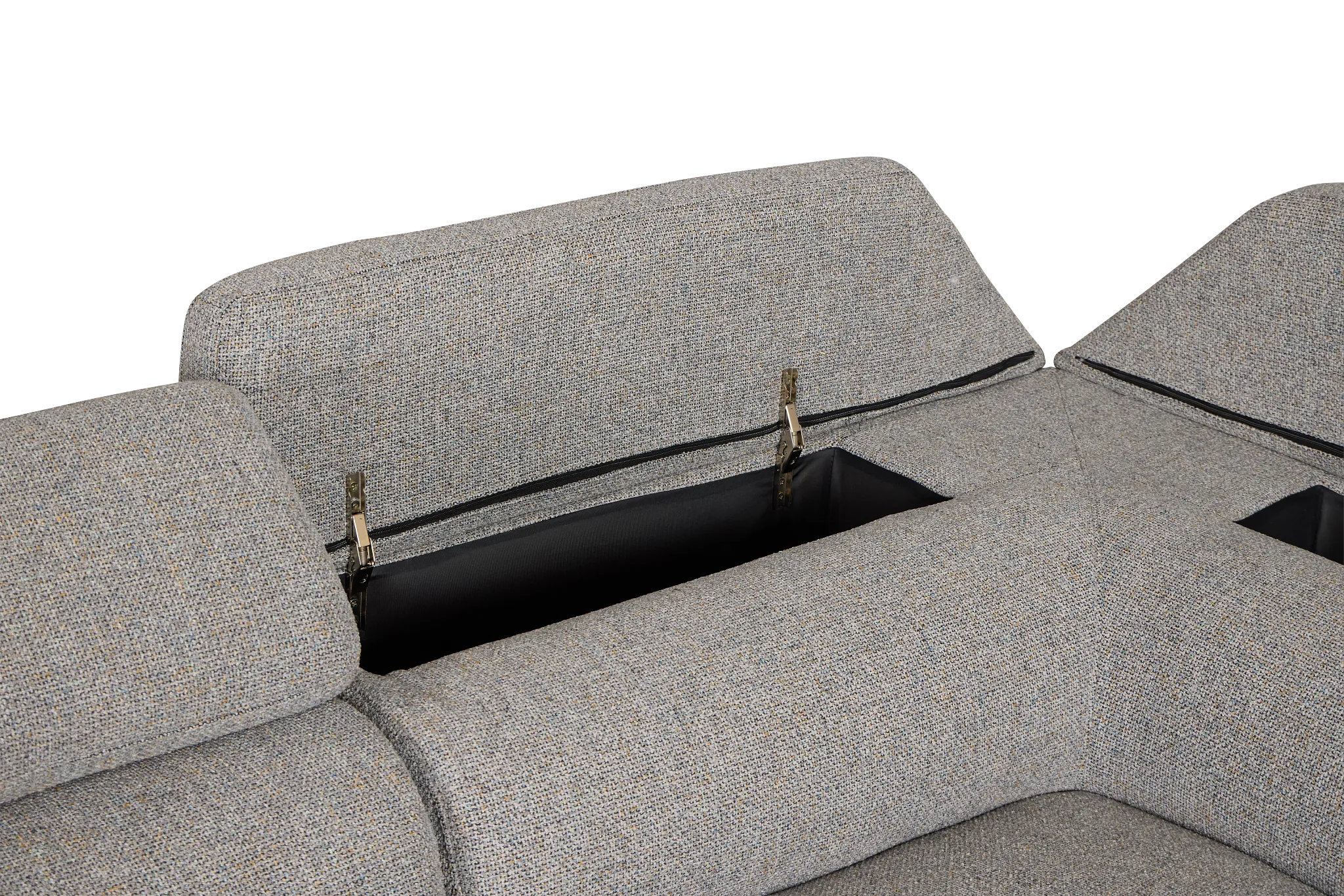 Alina Dark Gray Fabric Small Two-arm Sectional