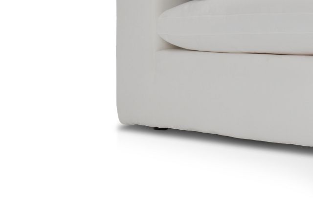 Nixon White Fabric 5pc Bumper Sectional