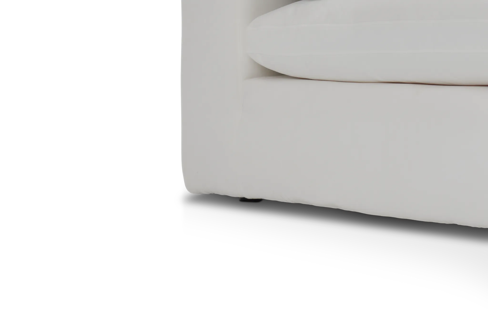 Nixon White Fabric 5pc Bumper Sectional