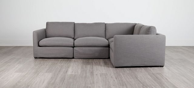 Willow Gray Fabric Small Two-arm Sectional