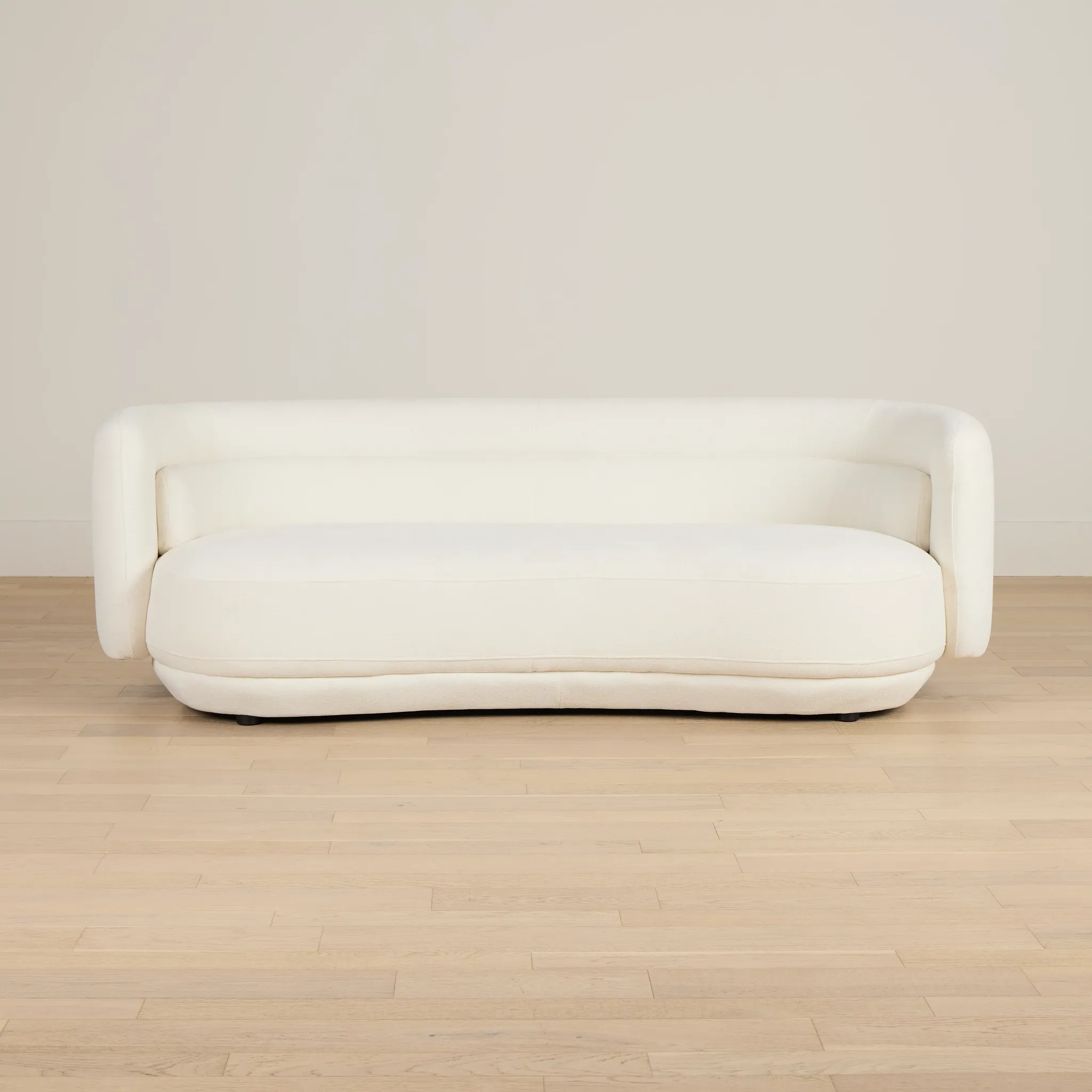 Presley White Fabric Sofa