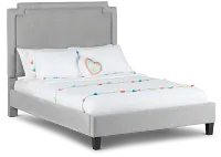 Whitney Light Gray Uph Platform Bed