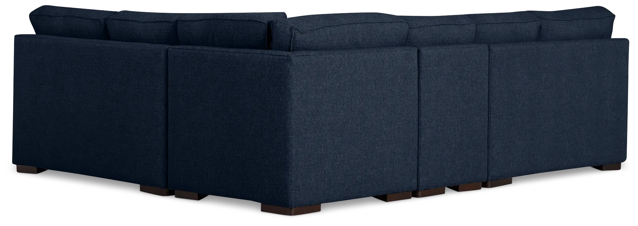 Sinclair Dark Blue Fabric Large Two-arm Sectional