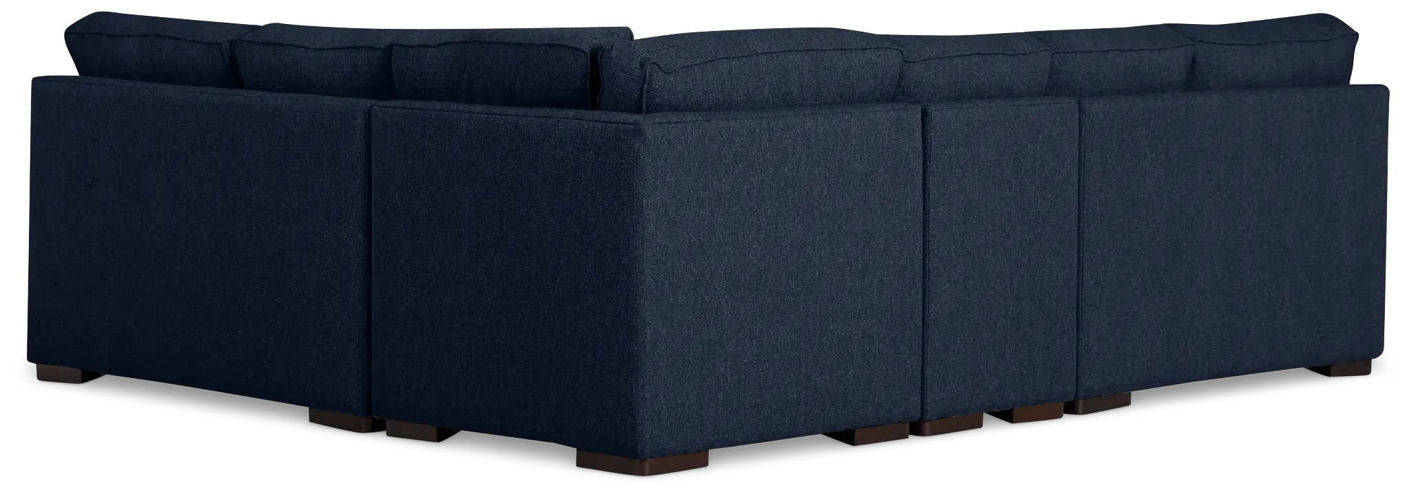 Sinclair Dark Blue Fabric Large Two-arm Sectional Sinclair Dark Blue Fabric Large Two-arm Sectional