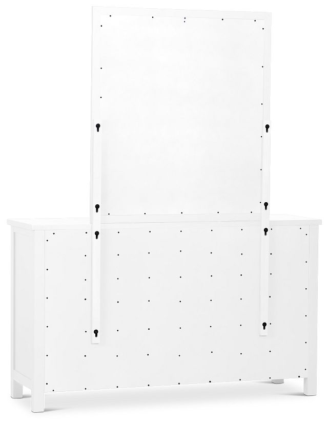 Charleston White Dresser & Mirror