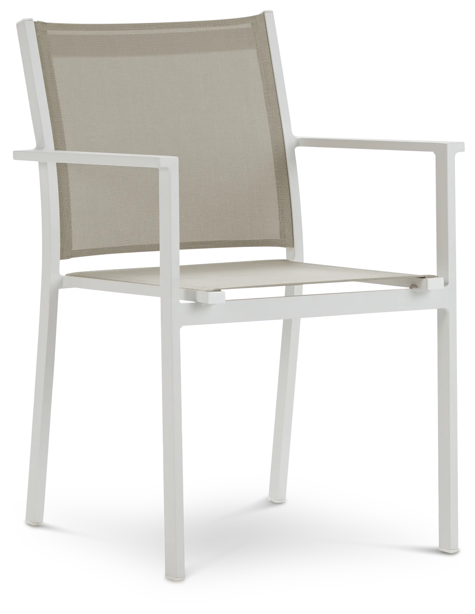 Aventura Champagne Aluminum Sling Arm Chair