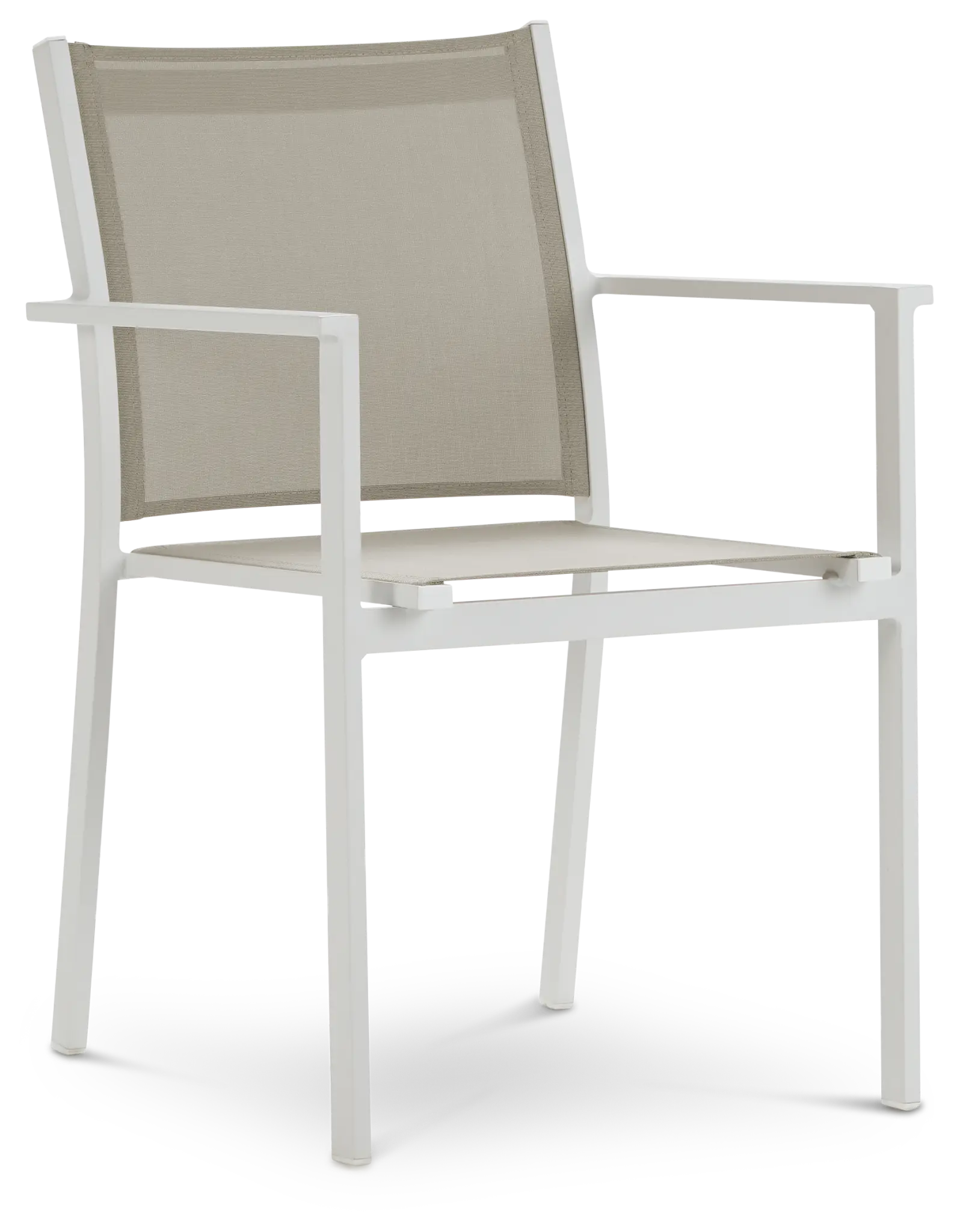 Aventura Champagne Aluminum Sling Arm Chair Aventura Champagne Aluminum Sling Arm Chair