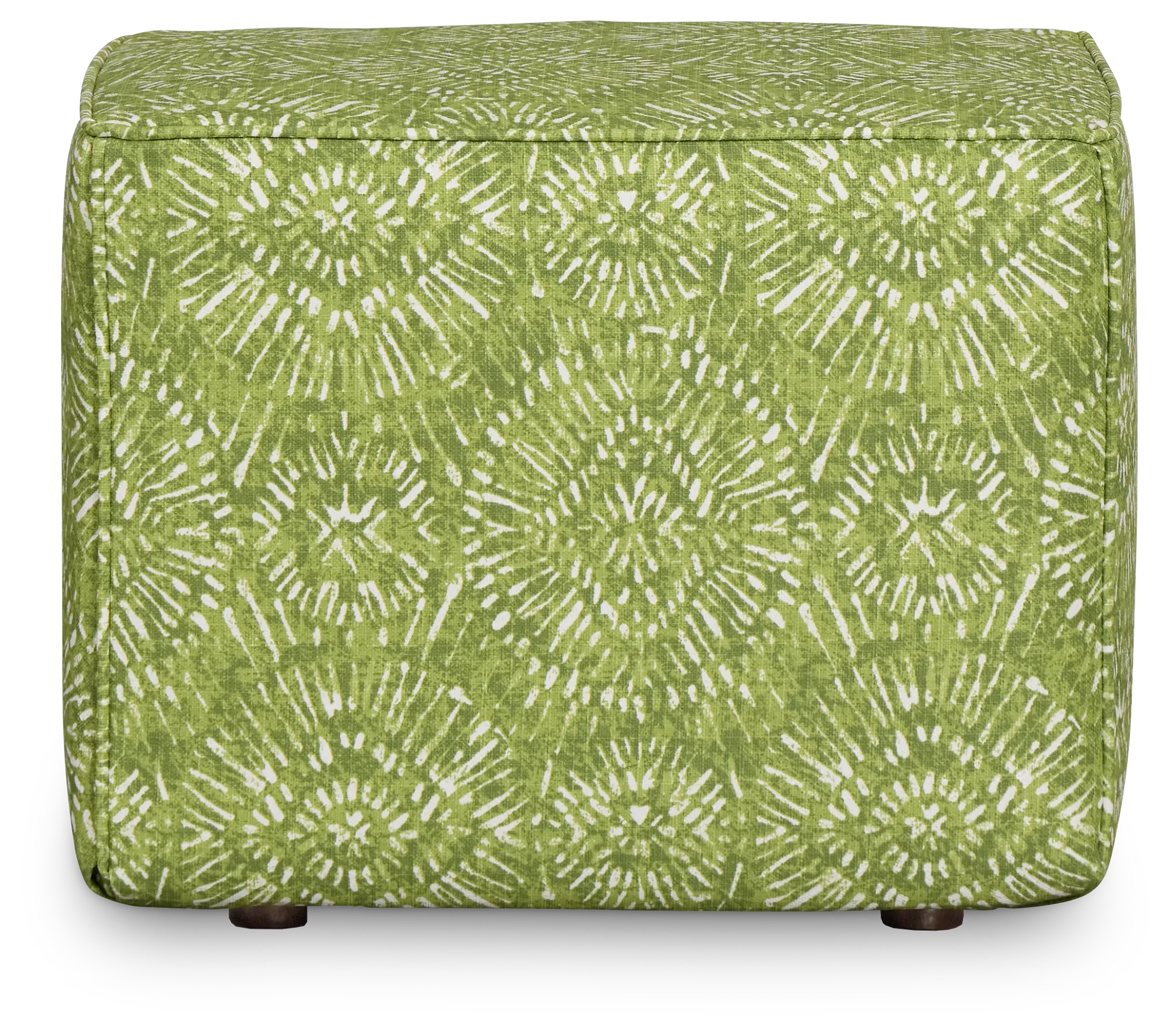 Borneo Green Fabric Vinyl Ottoman Small Borneo Green Fabric Vinyl Ottoman Small