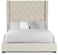 Lacey Beige Uph Platform Bed