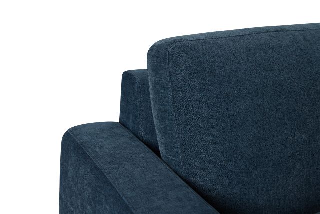 Addie Blue Fabric Small 2-arm Storage Sectional