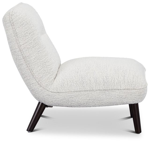 Lilac Light Gray Fabric Accent Chair