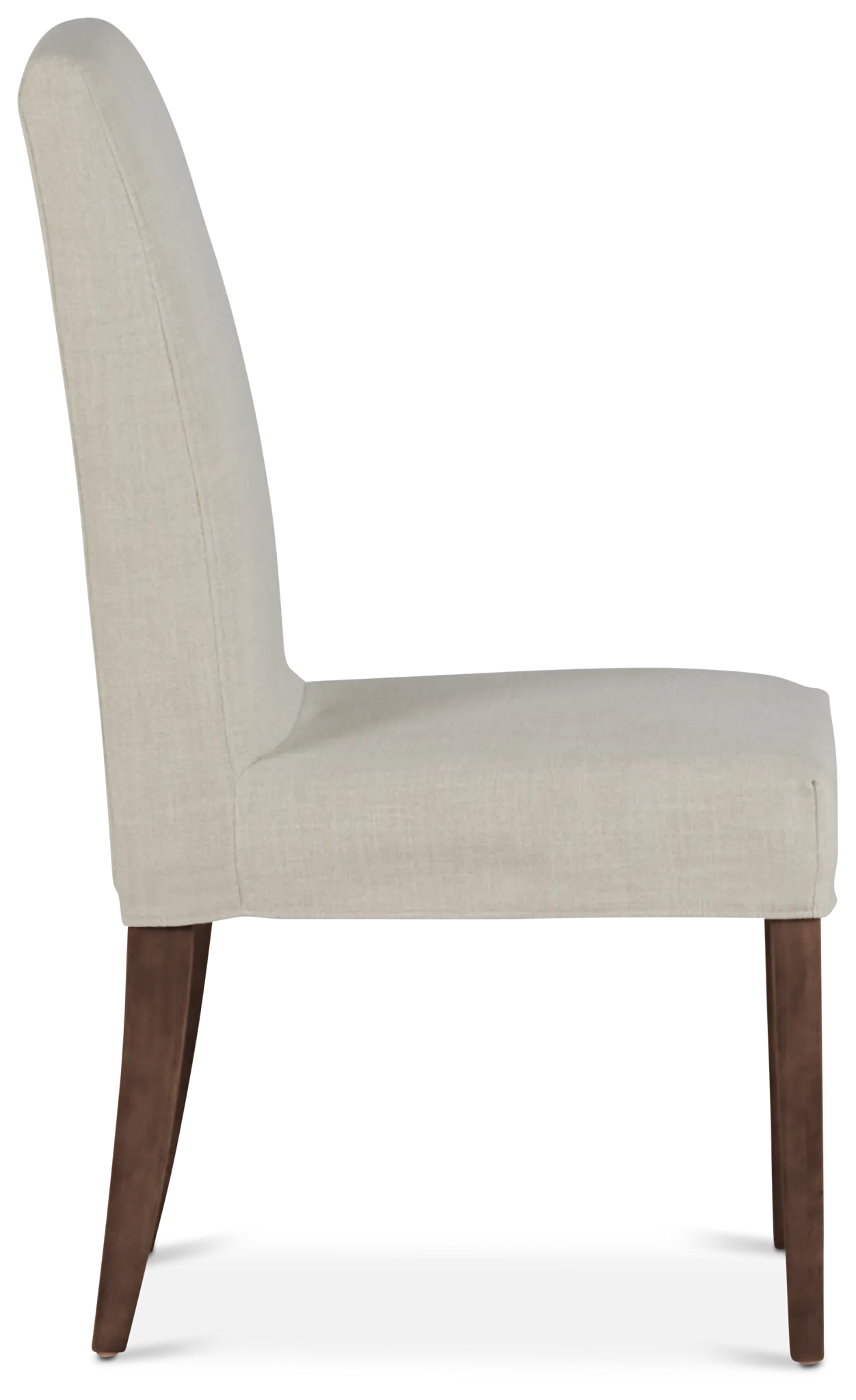 Harbor Light Beige Short Slipcover Chair With Medium-tone Leg