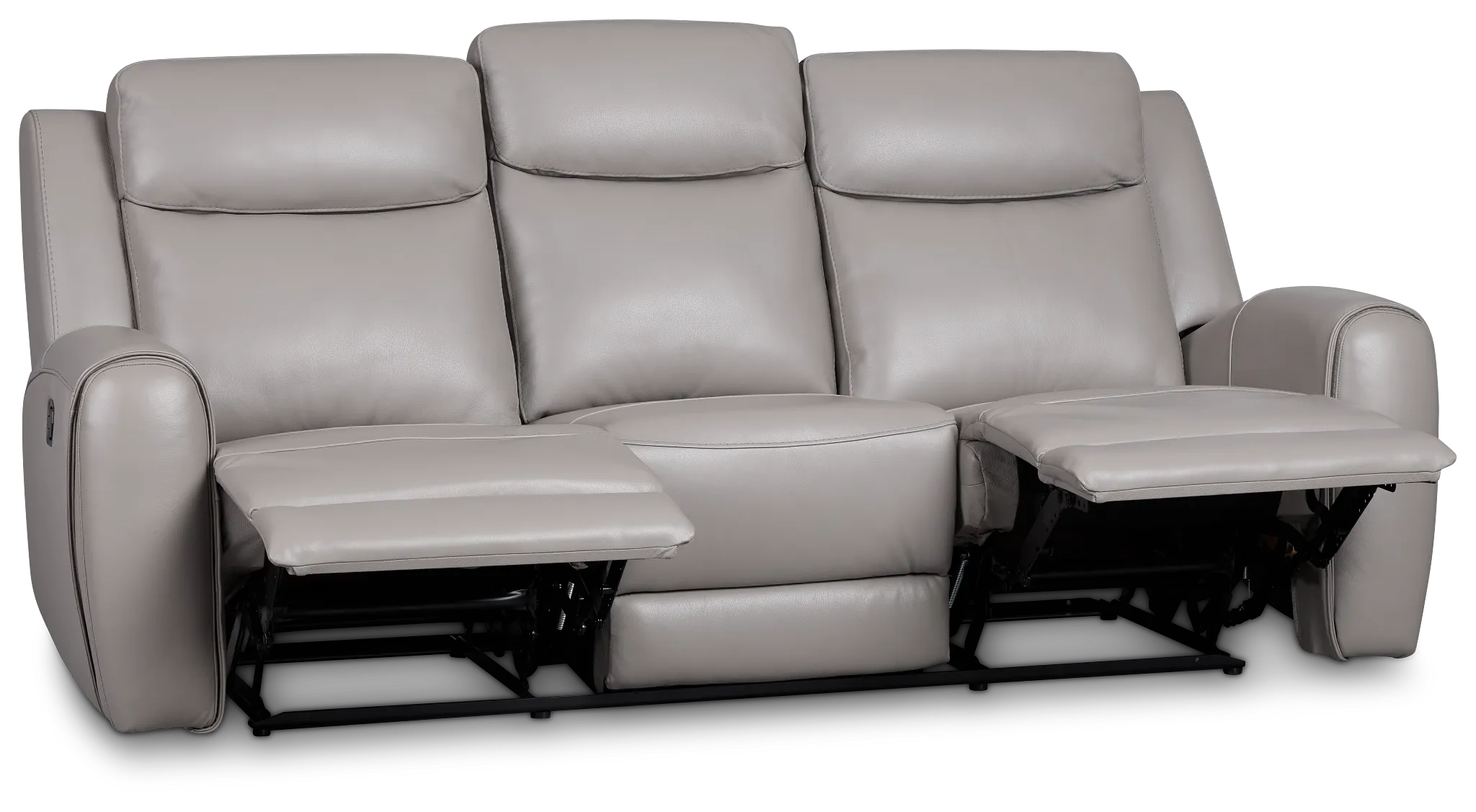 Walker Light Gray Lthr/vinyl Reclining Sofa