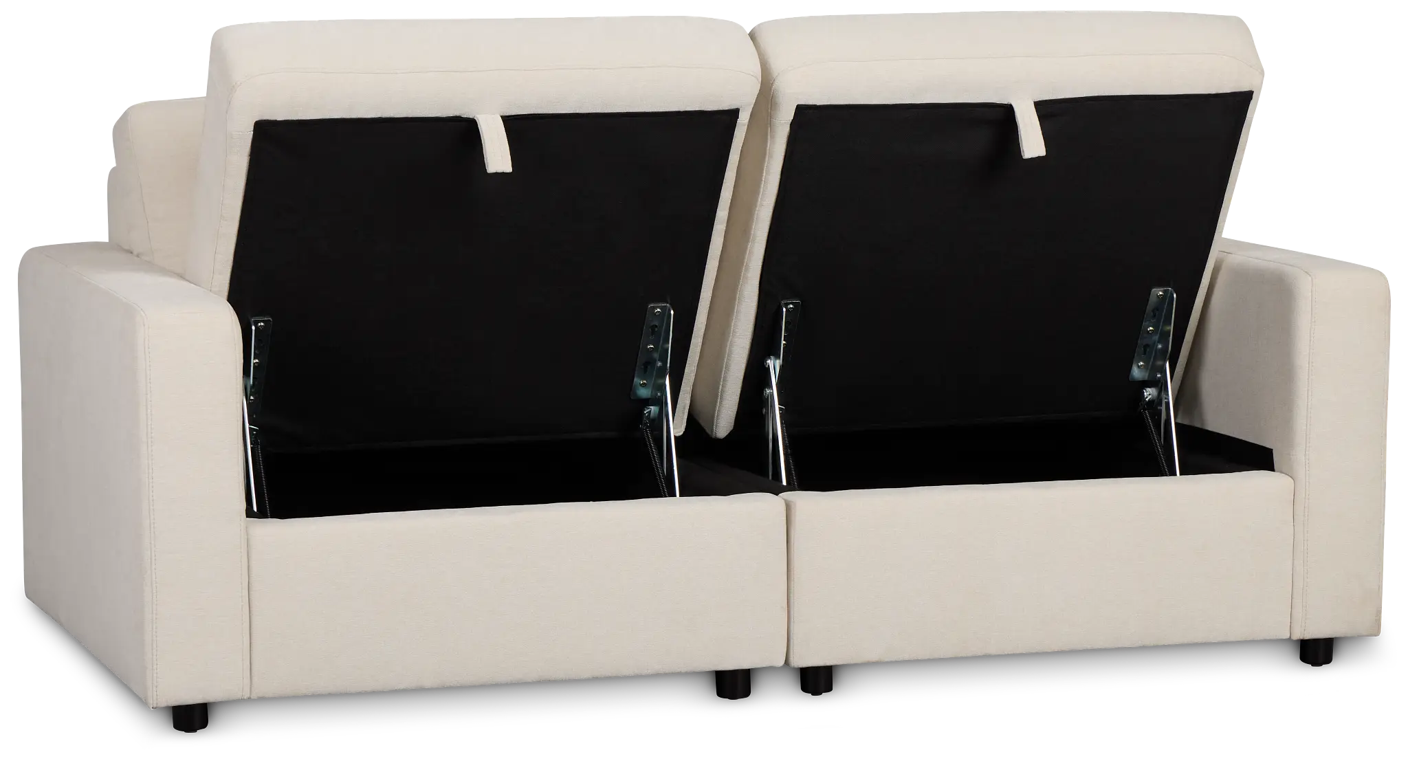 Addie Beige Fabric 2-piece Modular Storage Sofa Addie Beige Fabric 2-piece Modular Storage Sofa