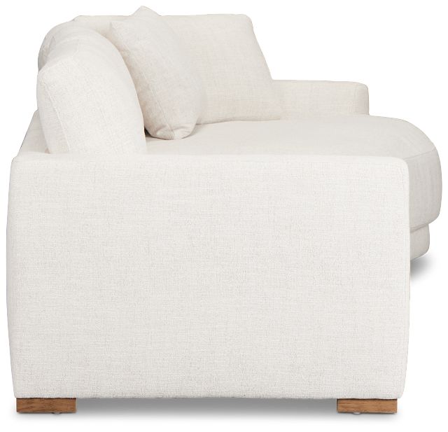 Maeve Light Beige Fabric Right-arm Cuddler Sectional