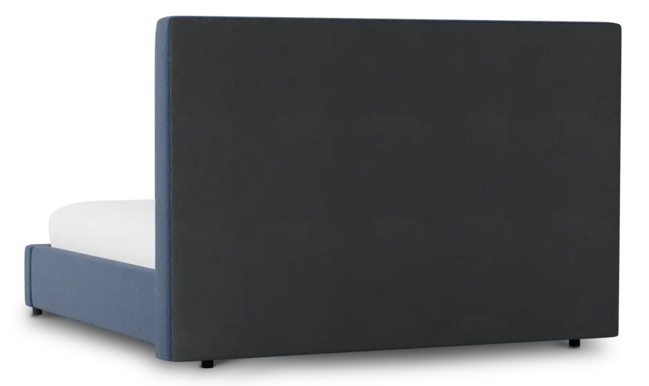 Grayton Revenue Dark Blue 54" Upholstered Platform Bed Grayton Revenue Dark Blue 54" Upholstered Platform Bed