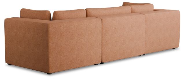 Destin Sutton Orange Fabric 4-piece Bumper Sectional