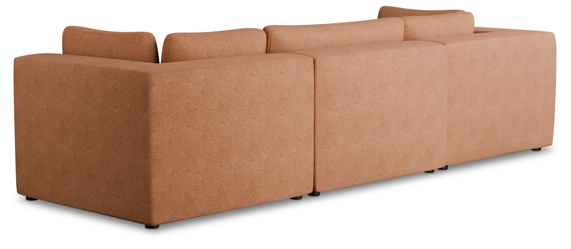 Destin Sutton Orange Fabric 4-piece Bumper Sectional Destin Sutton Orange Fabric 4-piece Bumper Sectional