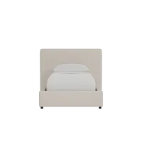 Grayton Revenue Dark Blue 44" Upholstered Platform Bed