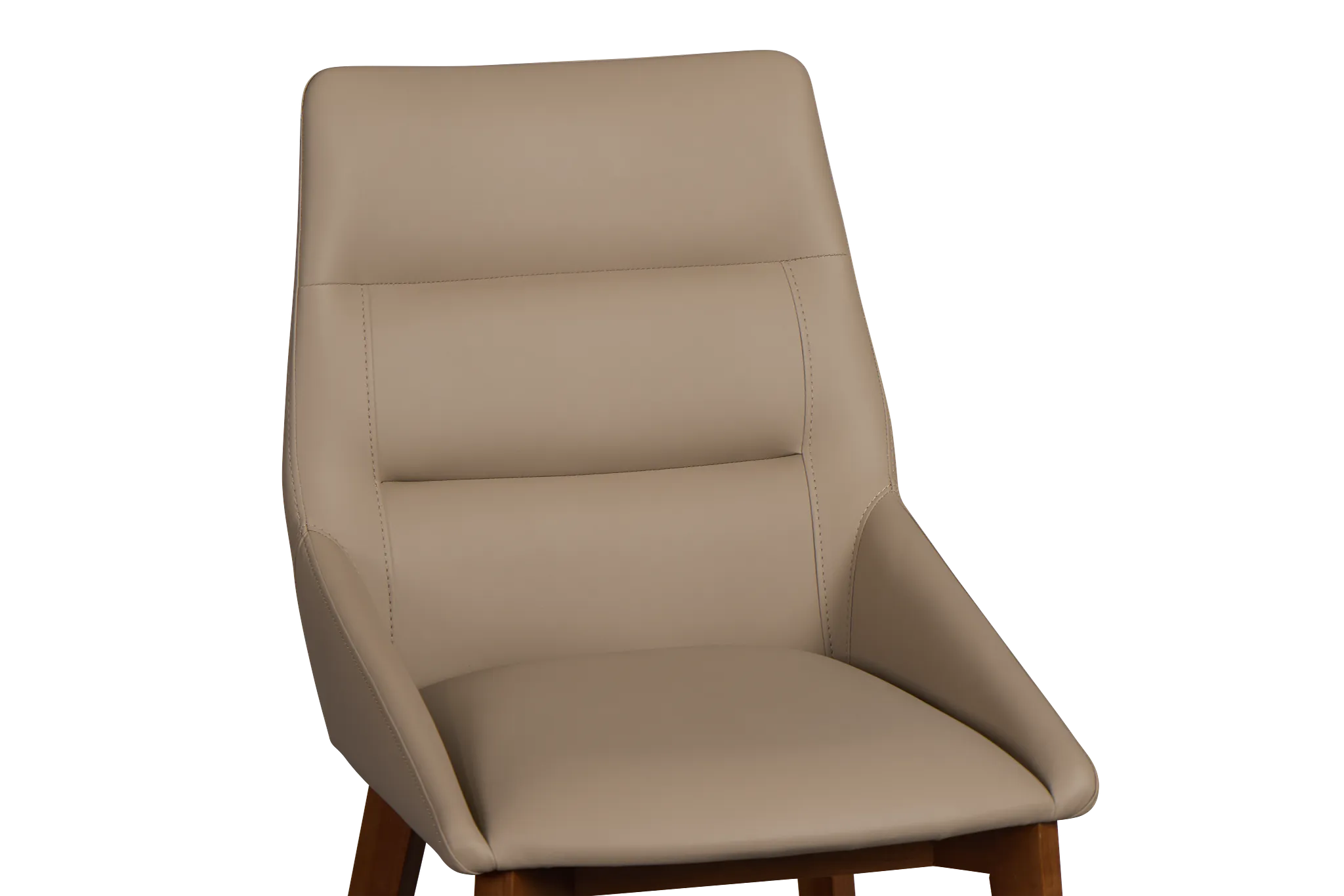Fresno Taupe Upholstered Side Chair With Mid Tone Legs