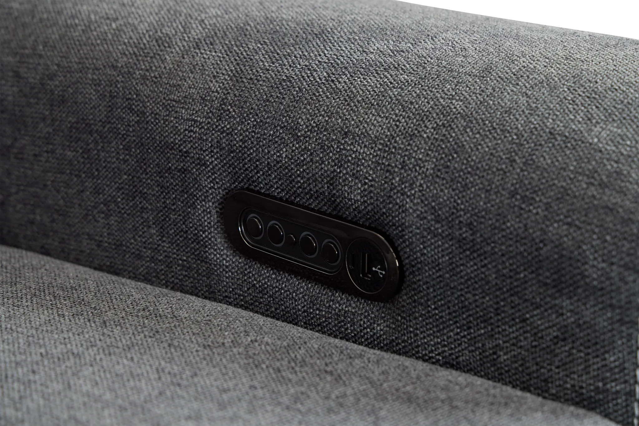 Callum Dark Gray Storage Large Dual Power Reclining Two-arm Sectional