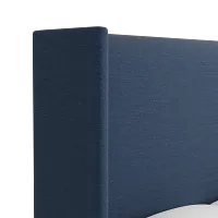 Captiva Peyton Dark Blue 60" Upholstered Shelter Bed