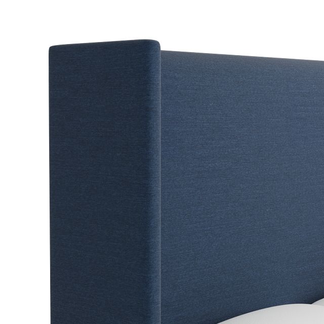 Captiva Peyton Dark Blue 60" Upholstered Shelter Bed