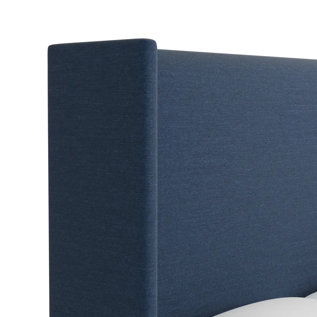 Captiva Peyton Dark Blue 60" Upholstered Shelter Bed Captiva Peyton Dark Blue 60" Upholstered Shelter Bed