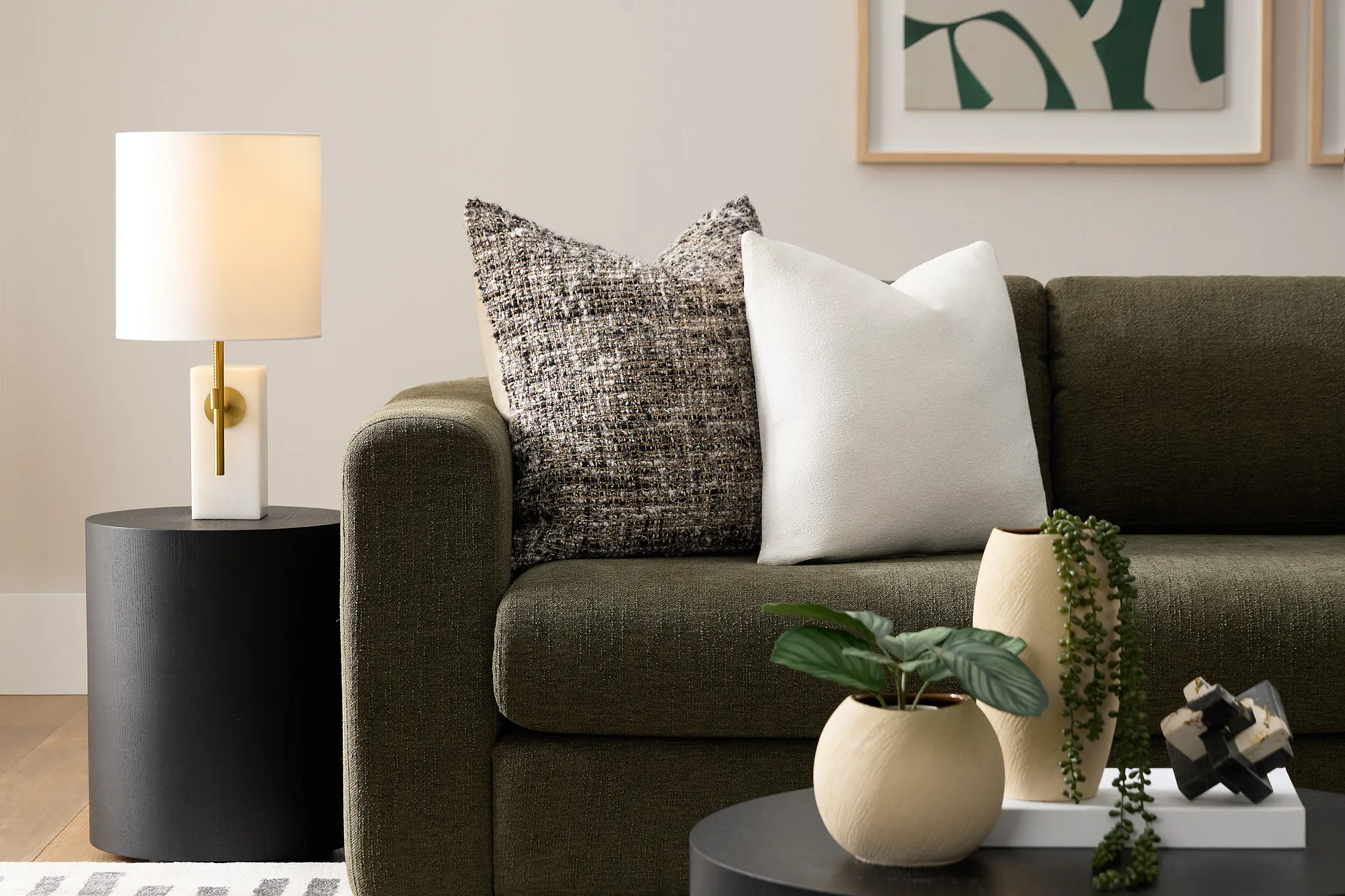 Porticia Black 24" Square Accent Pillow