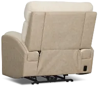 Travis Light Beige Fabric Power Recliner