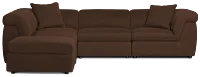 Aria Dark Brown Micro Immersive 5-piece Bumper Sectional W/2 Speakers
