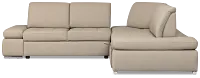 Eden Gray Micro Small 2-arm Right Sleeper Sectional