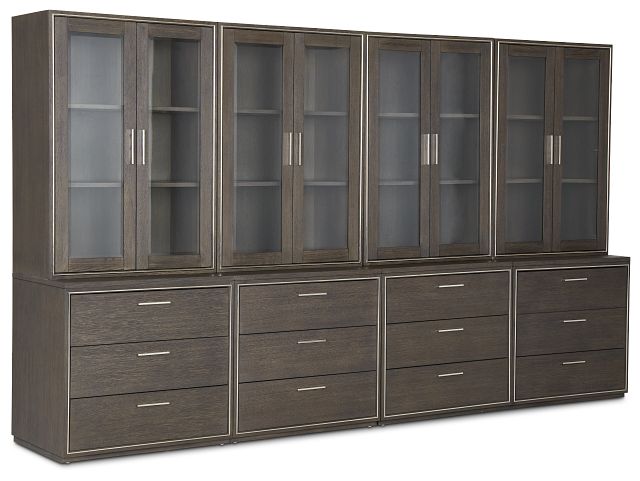Highline Dark Tone Drawer Bookcase Wall