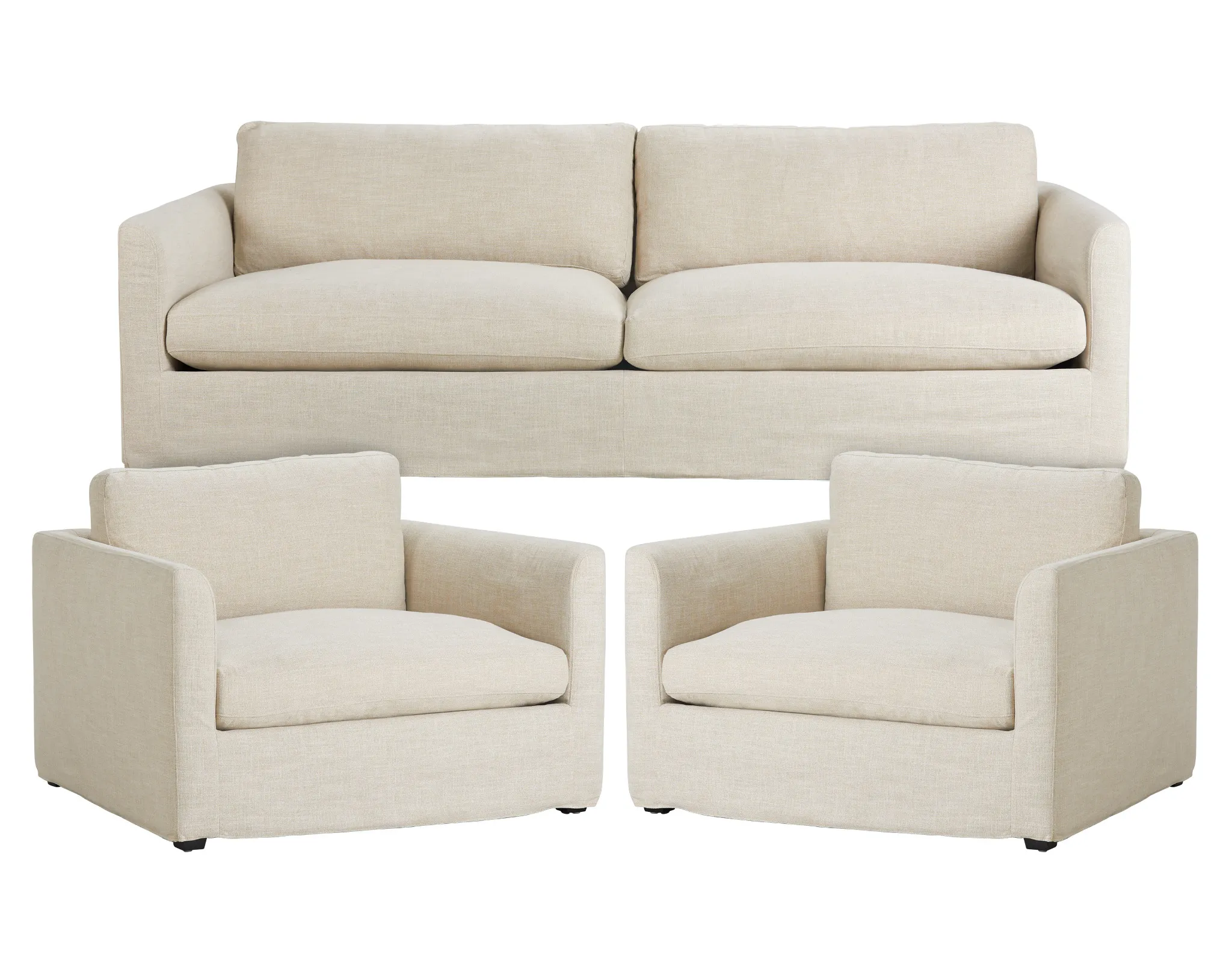 Willow Light Beige Fabric Large Living Room